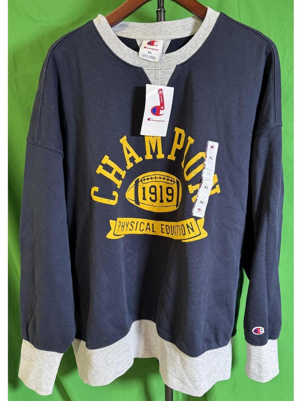 Champion Men's Physical Education Colorblocked Sweatshirt Mens Size L NEW NWT!